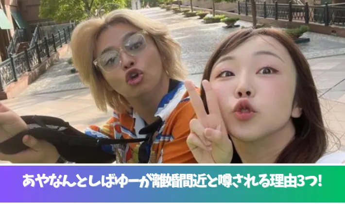 あやなんとしばゆーが離婚間近と噂される理由3つ!東海オンエアてつやに恨みも⁉